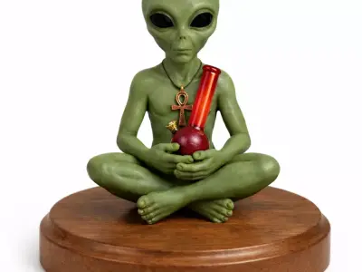 Alien Herb Grinder - 2-Part Magnetic Grinder STL - MellowVerse 3D print model