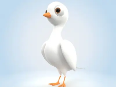 White Pigeon 3D model
