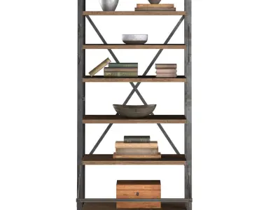 French Library Bookcase 3D model