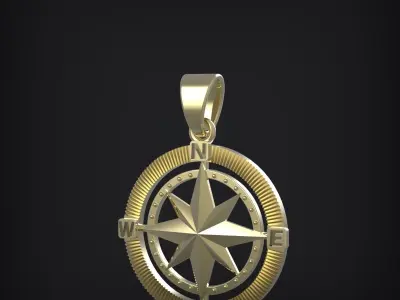Wind Rose pendant 3D print model