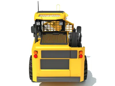 Tree Cutter Skid Steer Loader 3D model