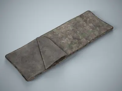 Military Sleeping Bag - Worn Camouflage Low-poly 3D model
