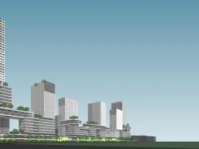 SU model of Jinmen commercial office building 3D model