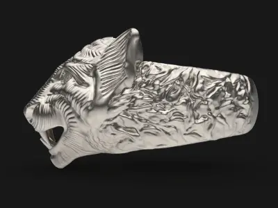 Lion Ring  Ready For 3D Print  3D print model