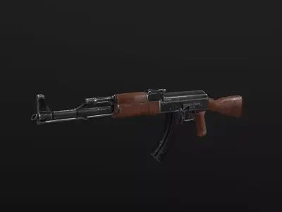 AK47 Low-poly PBR Free low-poly 3D model