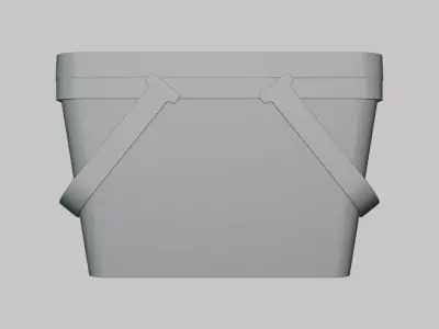 Square Bucket - Geometry Only No Textures No Materials 3D model purchase