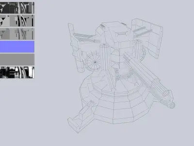 Prototype turret Low-poly 3D model by Anima-Z