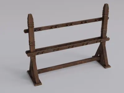 Weapon Stand Low-poly 3D model