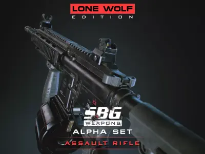 SBG Assault Rifle - Lone Wolf Edition Low-poly 3D model