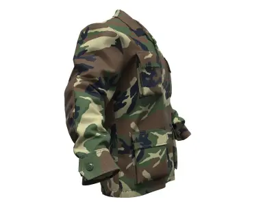 BDU-Battle Dress Uniform Jacket - Marvelous Designer  3D model
