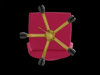 Dalila Desk Chair Low-poly 3D model