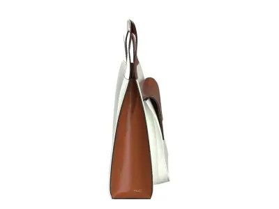 Brown Leather Tote Bag 3D model purchase