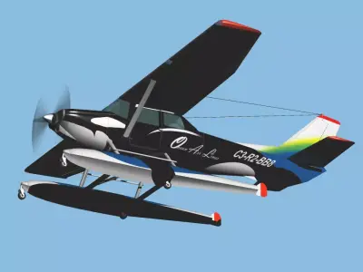 Sea Plane Ocean Air Line update model 3D model