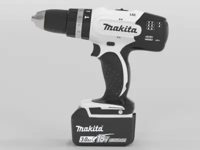 Makita DHP453RFEW Cordless Hammer Drill Low-poly 3D model