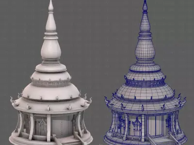 Pagoda V12 3D model