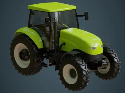 Tractor 1 Untextured 3D model