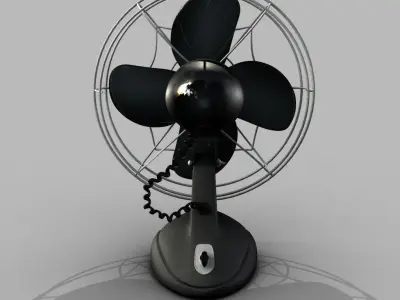 Old Fan Low-poly 3D model