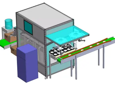 Laser marking and feeding machine 3D model