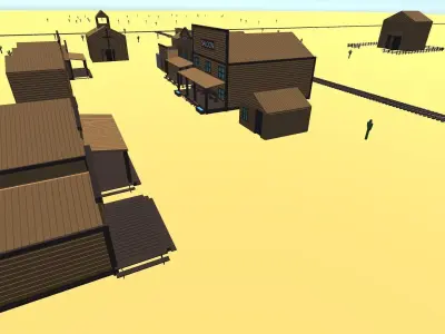 9t5 Low Poly Western Low-poly 3D model