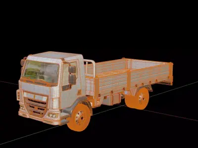 Kenworth K370 Flatbed Truck 3D model