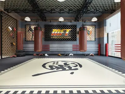 Boxing Gym Low-poly 3D model