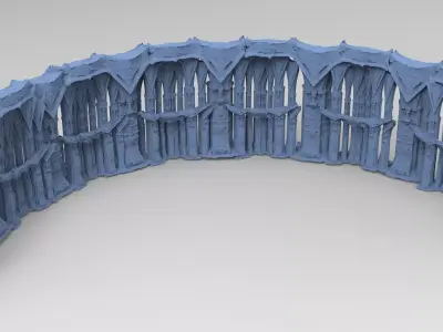 Ancient Mars stone pillar 3  3D model