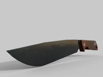Kitchen knife Low-poly 3D model