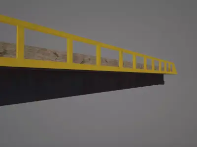 Temporary Bridge Low-poly 3D model