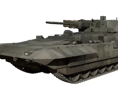 T15 Armata BTT Russian Heavy APC Game Ready Rigged 3D Model Low-poly 3D model
