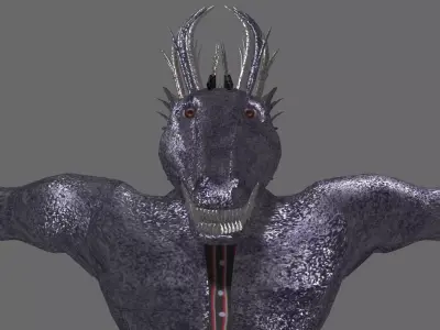 Monster Dragon dude Free low-poly 3D model
