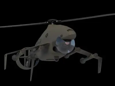 Sharkeye X UAS Tactical Helicopter VR Military Challenge Low-poly 3D model