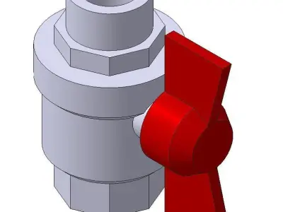 Ball Valve Bugatti 307 half inch 3D model