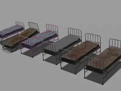 Old hospital furniture - part 1 - beds 3D model