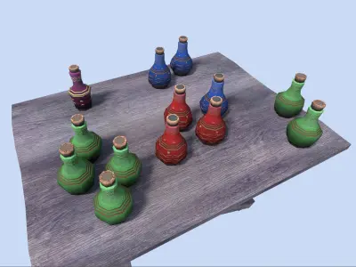potions pack Free low-poly 3D model