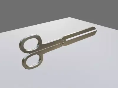 Scissors - Cut - Tesoura de corte Low-poly 3D model