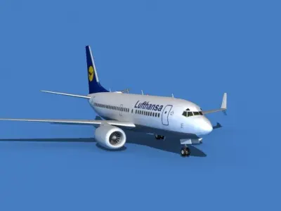 Boeing 737 MAX 7 Lufthansa 3D model