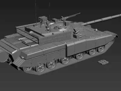 Chinese Type 99 tank Low-poly 3D model