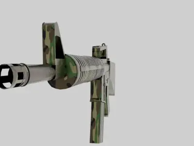 cartoonish M16 Low-poly 3D model