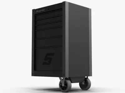 Tool Storage End Black Low-poly 3D model