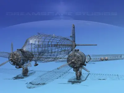 Douglas DC-3 Base Model 3D model