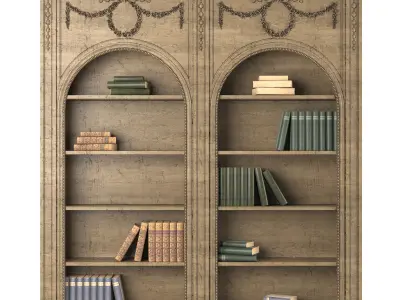 classical bookcase 3D model
