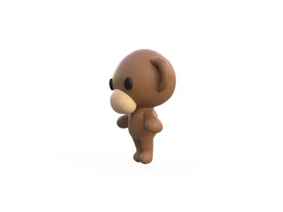 Little animal cute - Monkey cute - Character009 Low-poly 3D model