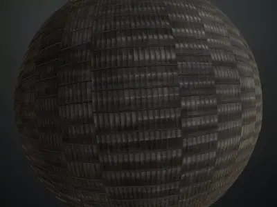 Industrial Dark Wood Paneling PBR Seamless Texture