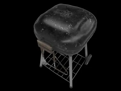 outdoor charcoal grill 3D model