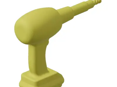 Plastic Cordless Power Drill Toy 3D model