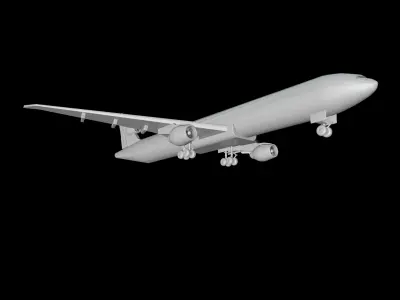 Airplane boeing jetliner - boeing jetliner 3D model purchase