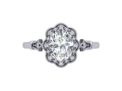 Art-Deco-Ring 3D print model order