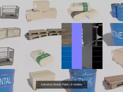 Industrial Goods Pallet 3D Model Pack