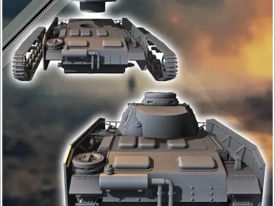 Panzer III Ausf M Flammpanzer SdKfz 141-3  - miniatures tabletop 3D print model