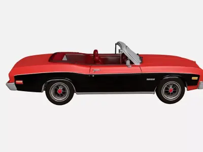 1970s Early Vintage Classic Convertible 3D model Free 3D model